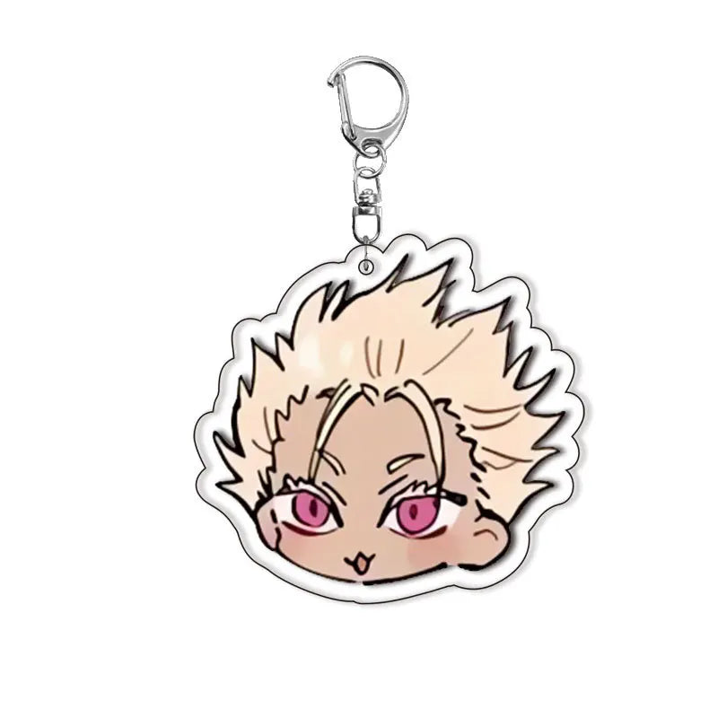 Acrylic keychain set featuring characters Isagi, Bachira, and Kunigami from Blue Lock