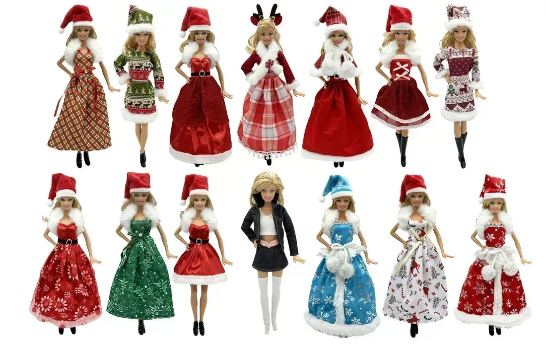 Festive Christmas Outfit Set for 11.5-Inch Dolls