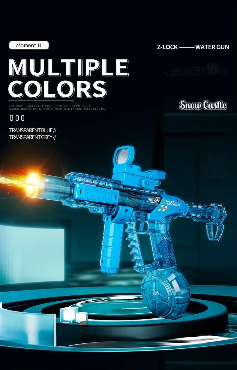 Electric Water Gun with Long-Range Shooting and Light Effects