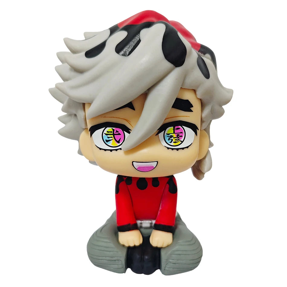 Action figure set of four Demon Slayer characters including Tanjirou, Nezuko, Giyuu, and Mitsuri