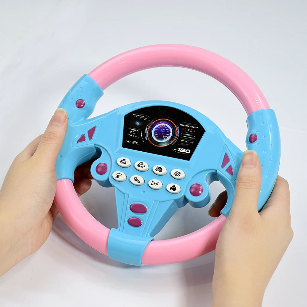Interactive Steering Wheel Toy with Lights and Sounds for Kids