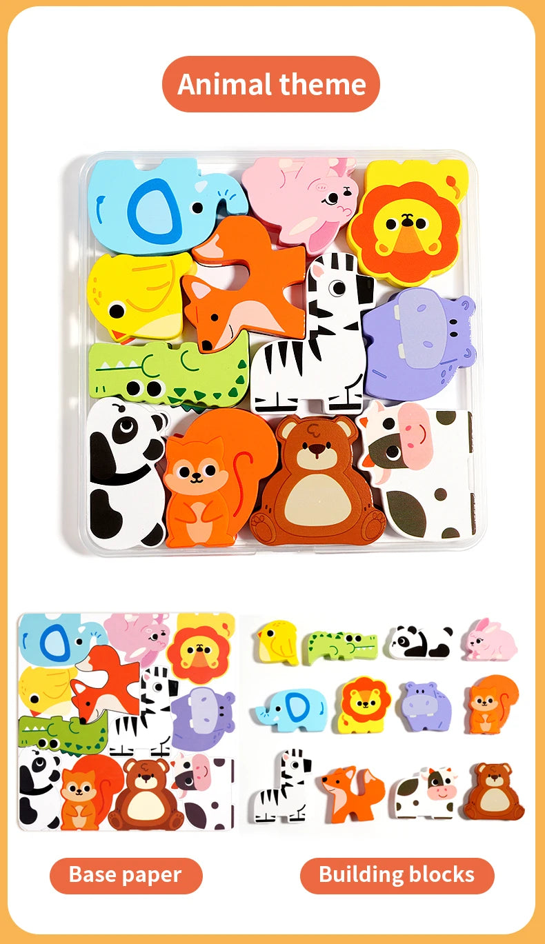 Wooden 3D Jigsaw Puzzle for Kids – Montessori Learning Toy