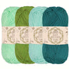 Premium Acrylic Yarn 4-Pack – Soft, Bright, Machine-Washable Knitting Yarn