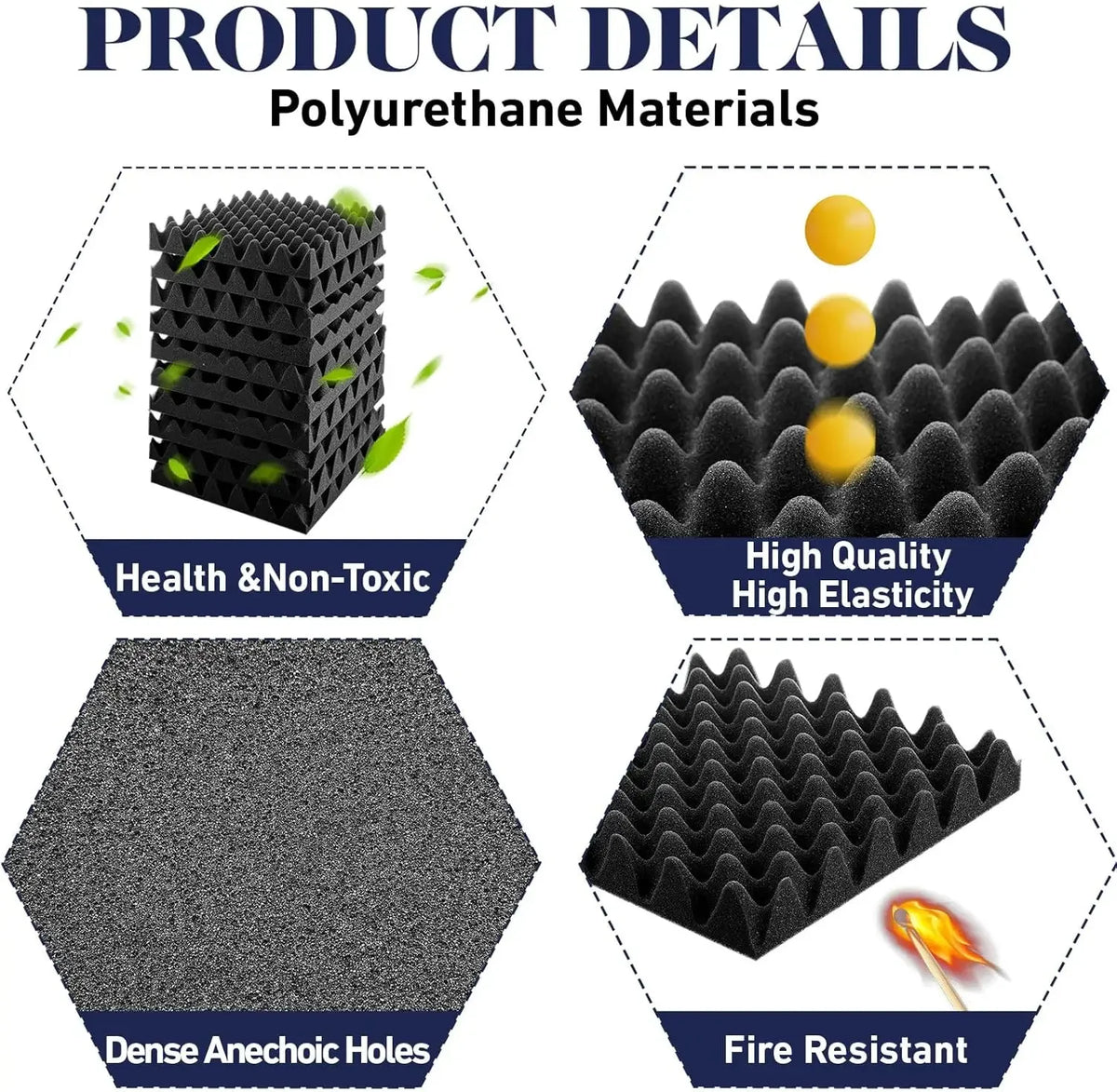 Self-Adhesive Acoustic Foam Panels for Soundproofing and Noise Reduction