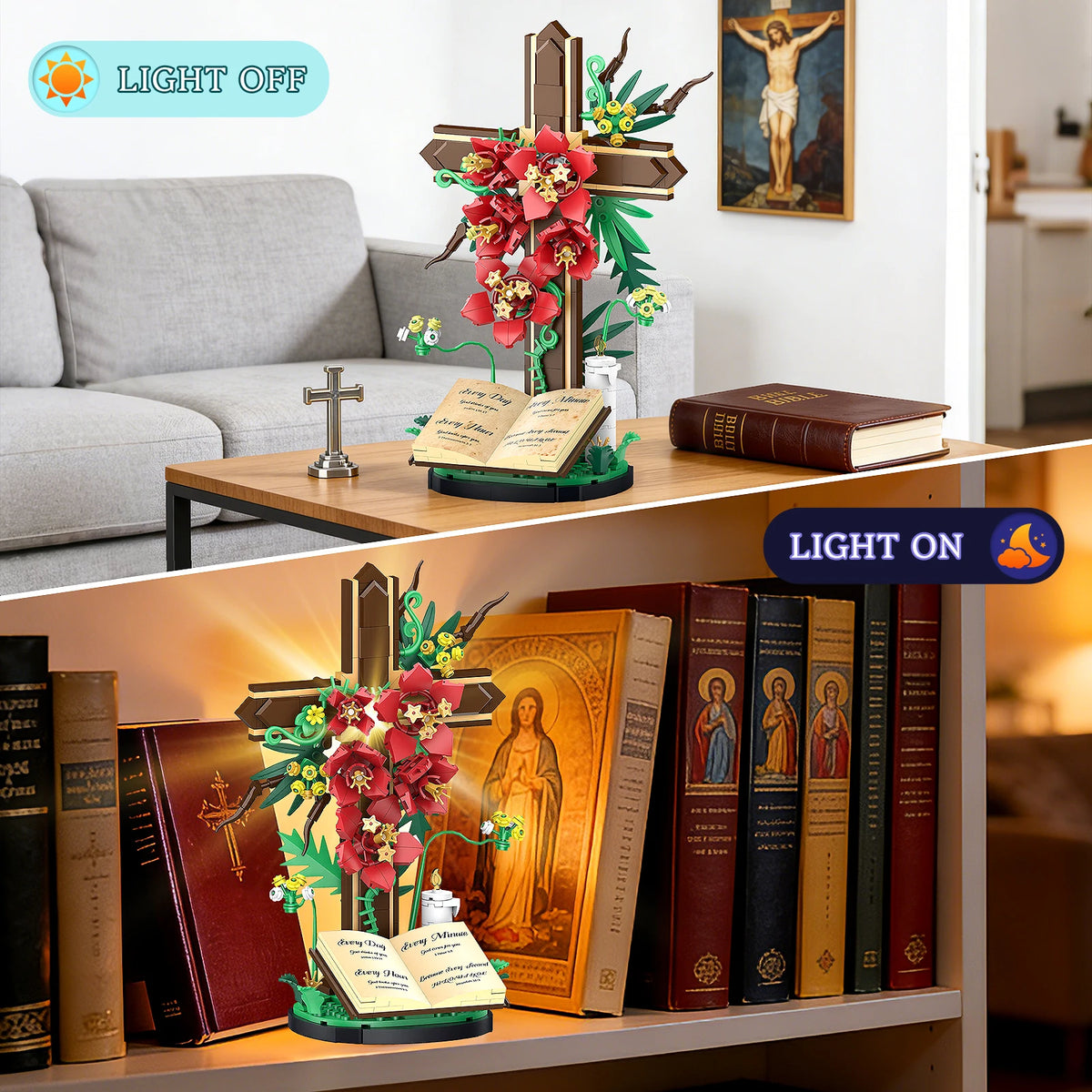 Cross Flower Building Block Set for Adults