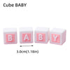 Cube BABY letters in pink and white for a birthday or baby shower decoration