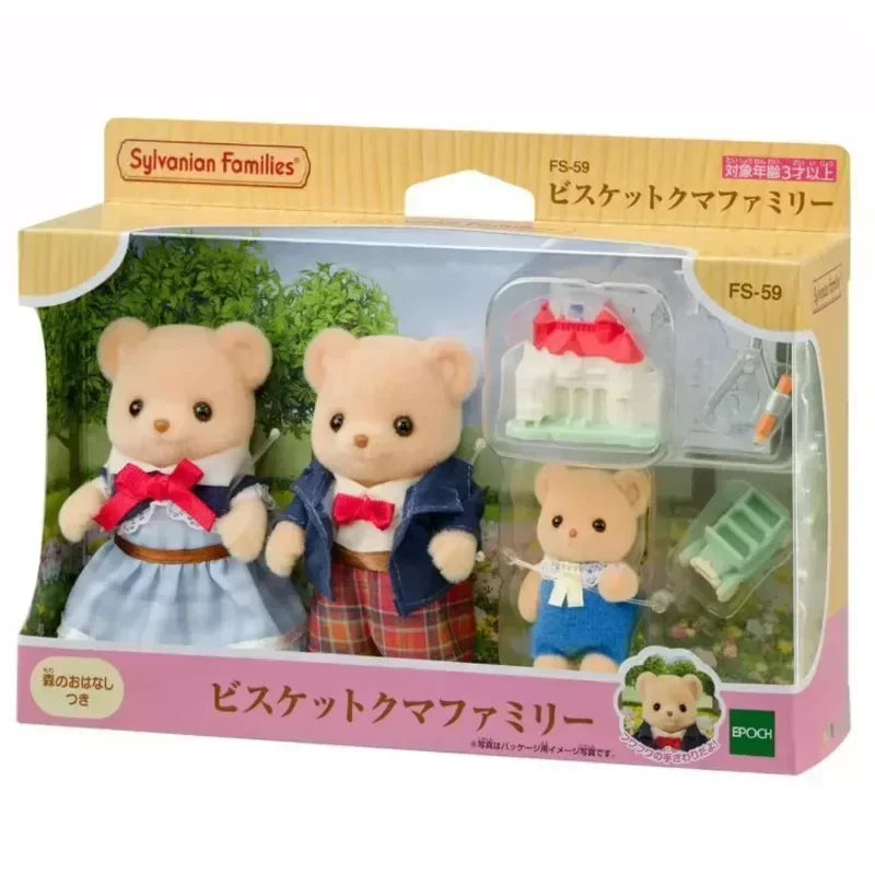 Sylvanian Families Cookie Bear Twins Family set in packaging