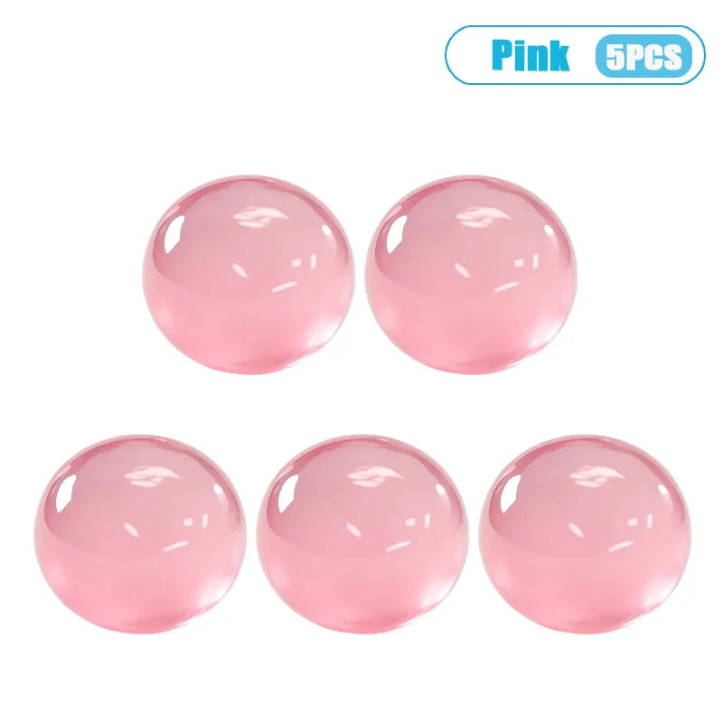 Five pink silicone stress relief balls for squishy toys