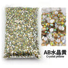 Bag of AB Crystal yellow flat-back resin rhinestones for DIY craft and nail art