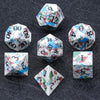 Premium 7-Piece Frosted Gemstone Polyhedral Dice Set for Tabletop RPGs