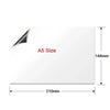 A white A5 size flexible magnetic dry erase board with dimensions 148mm by 210mm