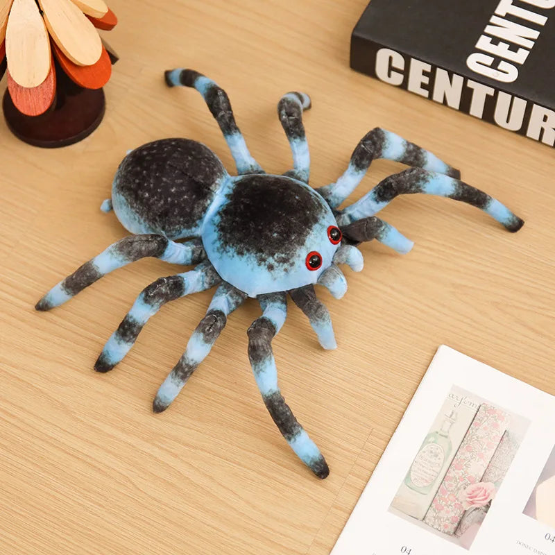 Realistic Tarantula Spider Plush Toy - Soft Cuddly Halloween Stuffed Animal