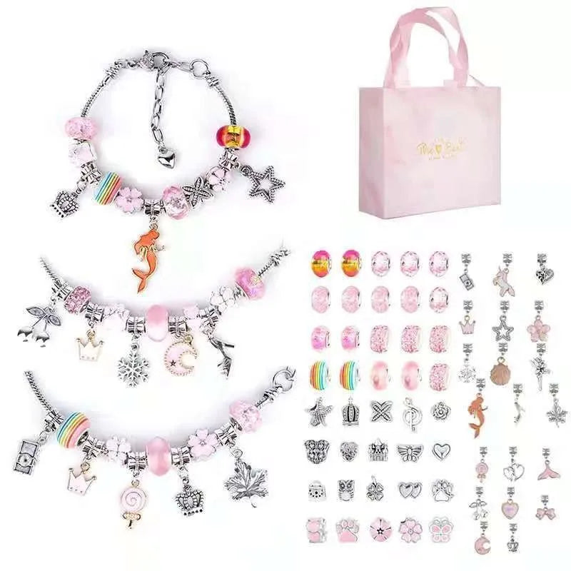 DIY Beaded Bracelet Craft Kit with Storage Box for Kids