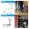 Adjustable snake bone stand for action figures and models shown with various sizes and a detailed figure.