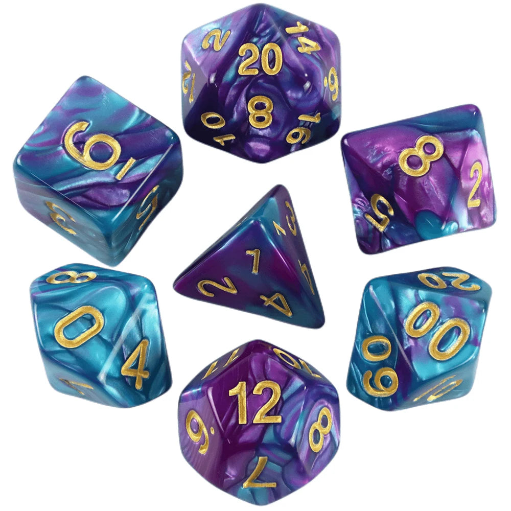 Polyhedral Dice Set (7 Pieces) for Tabletop RPGs