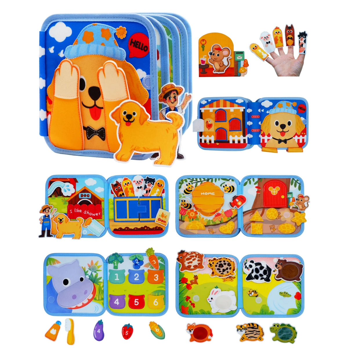 Montessori Busy Book for Toddlers – Quiet Activity Book with Life Skills & Pretend Play