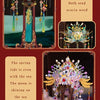 A collection of three ornate, colorful metal phoenix crown models displayed against a dark background.