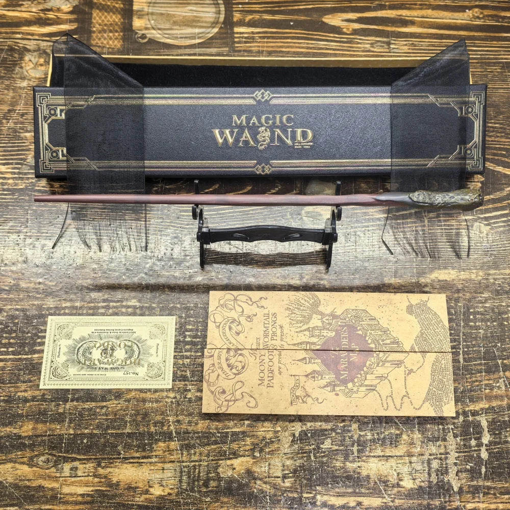 Anime-Inspired Magic Wand with Metal Core and Display Box