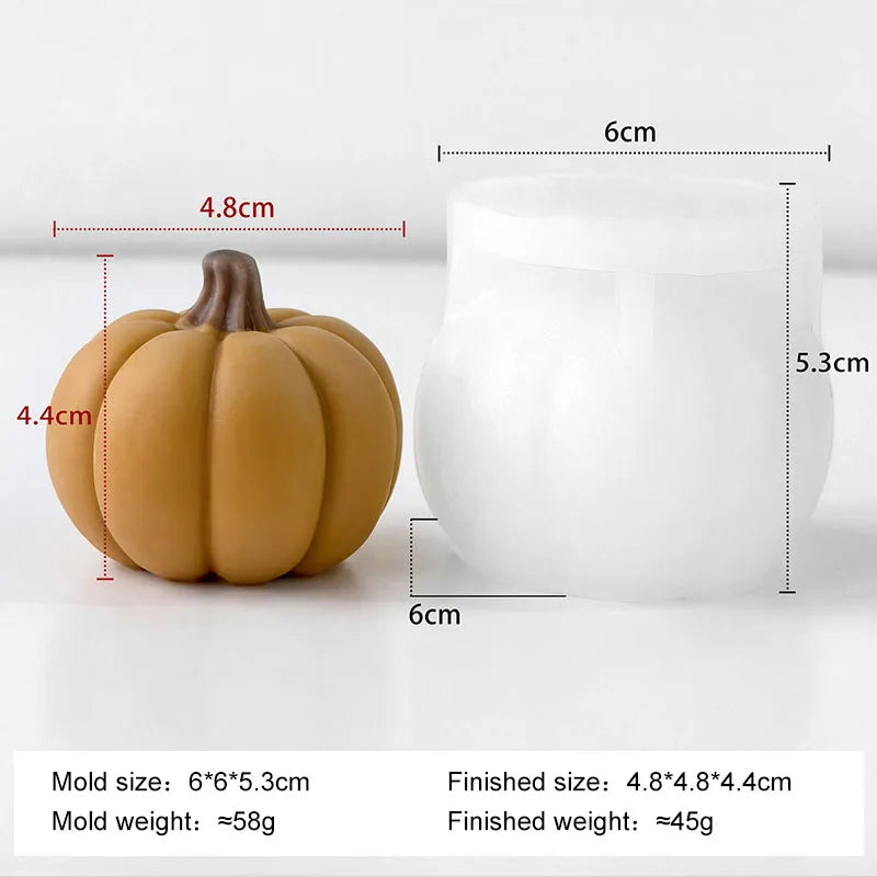 Halloween Ghost & Pumpkin Silicone Mold – 3D Stackable Design for Candle, Soap & Resin Crafts