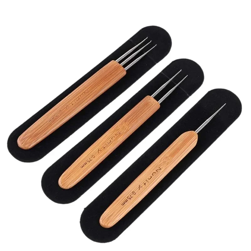 Professional Dreadlock Crochet Hook Needle with Wooden Handle