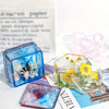 3-Piece Silicone Resin Mold Set with Lids — Heart, Hexagon & Flower Shapes