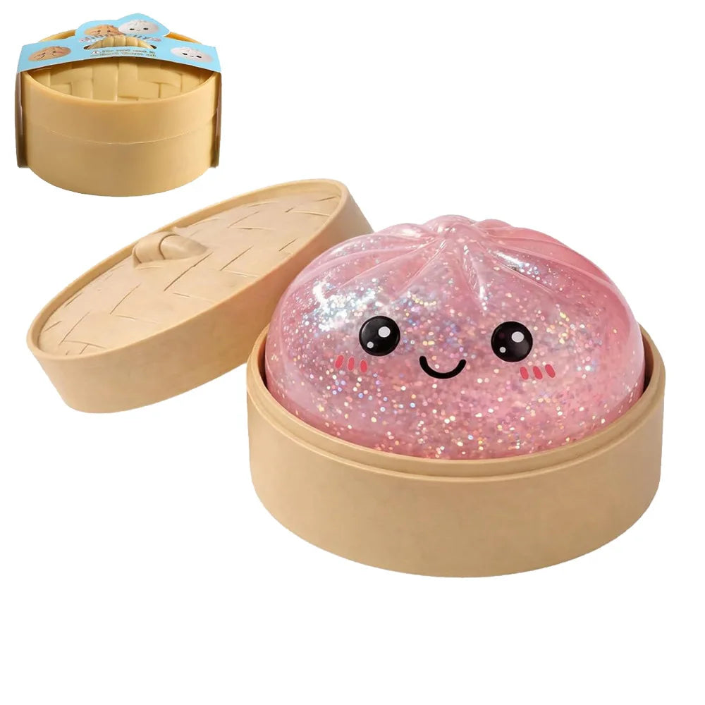Glitter Dumpling Squishy Sensory Toy with Gift Box