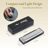 10-Hole Diatonic Blues Harmonica in C with Protective Case
