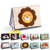 High-Contrast Tummy Time Baby Mirror with Crinkle Cloth Book and Teether