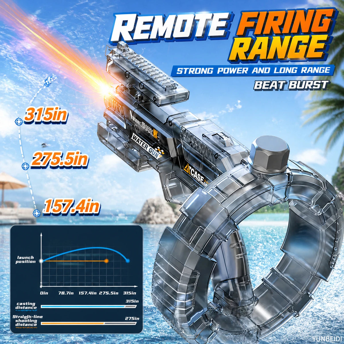 Electric LED Water Blaster with Large Capacity Tank