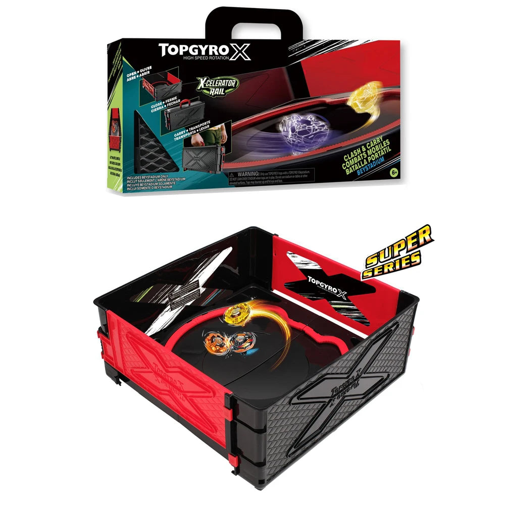 Foldable Spinning Top Battle Arena with Carrying Handle