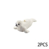 Two white ocean animal building blocks marine creatures