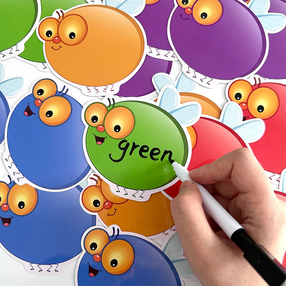 Dry-Erase Fly Swat Game Cards for Kids Learning