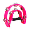 Cloche de percussion Orff rose vif à double couche avec plusieurs cloches d'accordage.