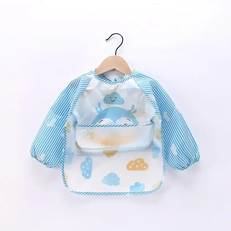 Waterproof Long Sleeve Baby Bib with Full Sleeve Protection