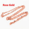 Rose gold flattened chain connector for jewelry making