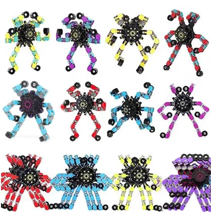 Deformable Metal Fidget Spinner Robot Toy