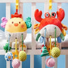 Montessori Baby Sensory Crab Toy with Clip, Rattle & Teether for 0-6 Months