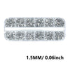 12-Color Glass AB Rhinestone Nail Art Kit