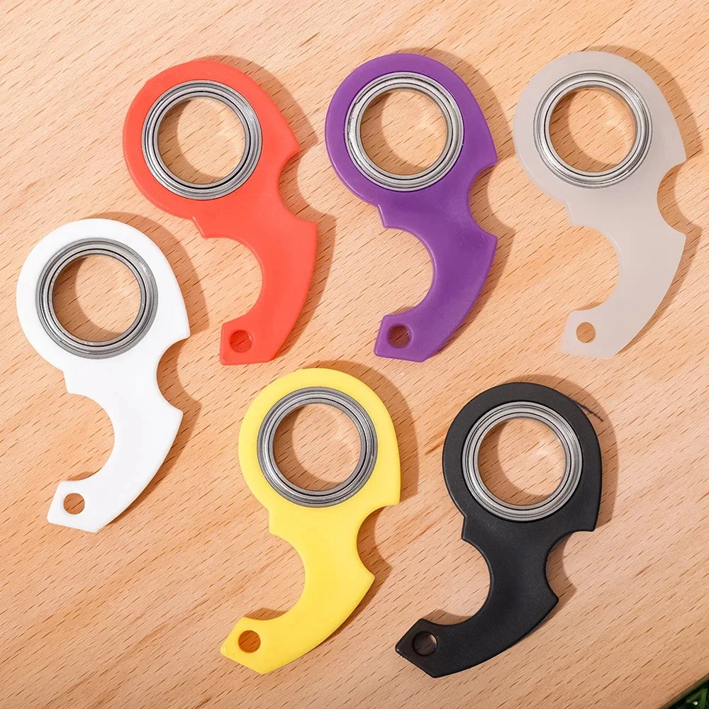 Metal Fidget Spinner Keychain for Stress Relief and Focus