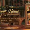 DIY Book Nook Shelf Insert Kit - Time Book House with Lights