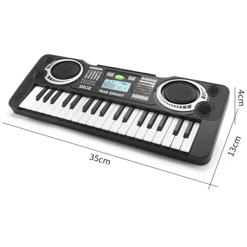 37-Key Electronic Keyboard Piano for Kids with LED Display