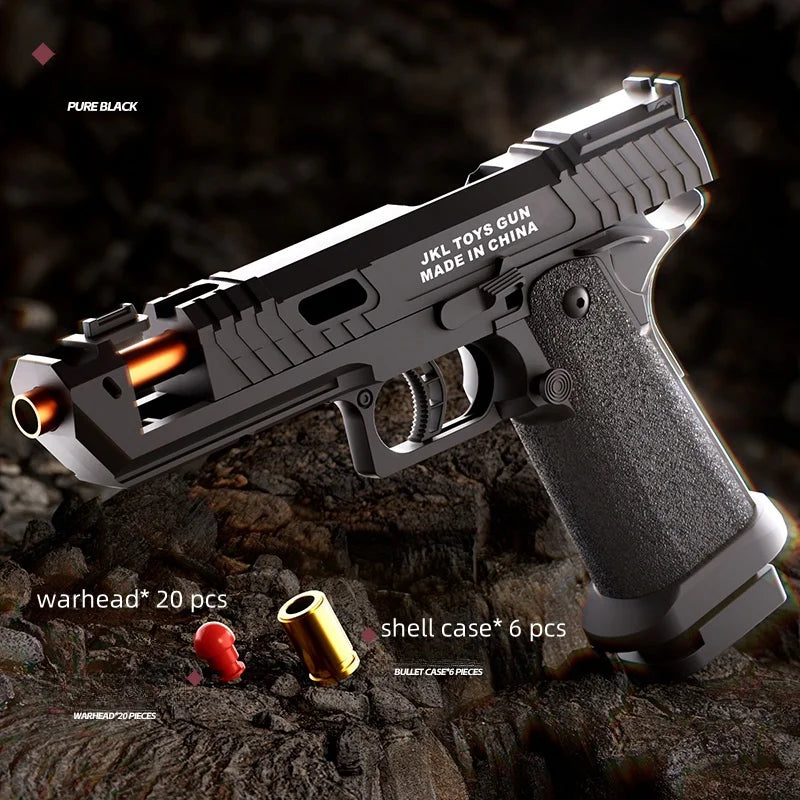 Realistic Shell-Ejecting Blowback Toy Pistol with Soft Bullets