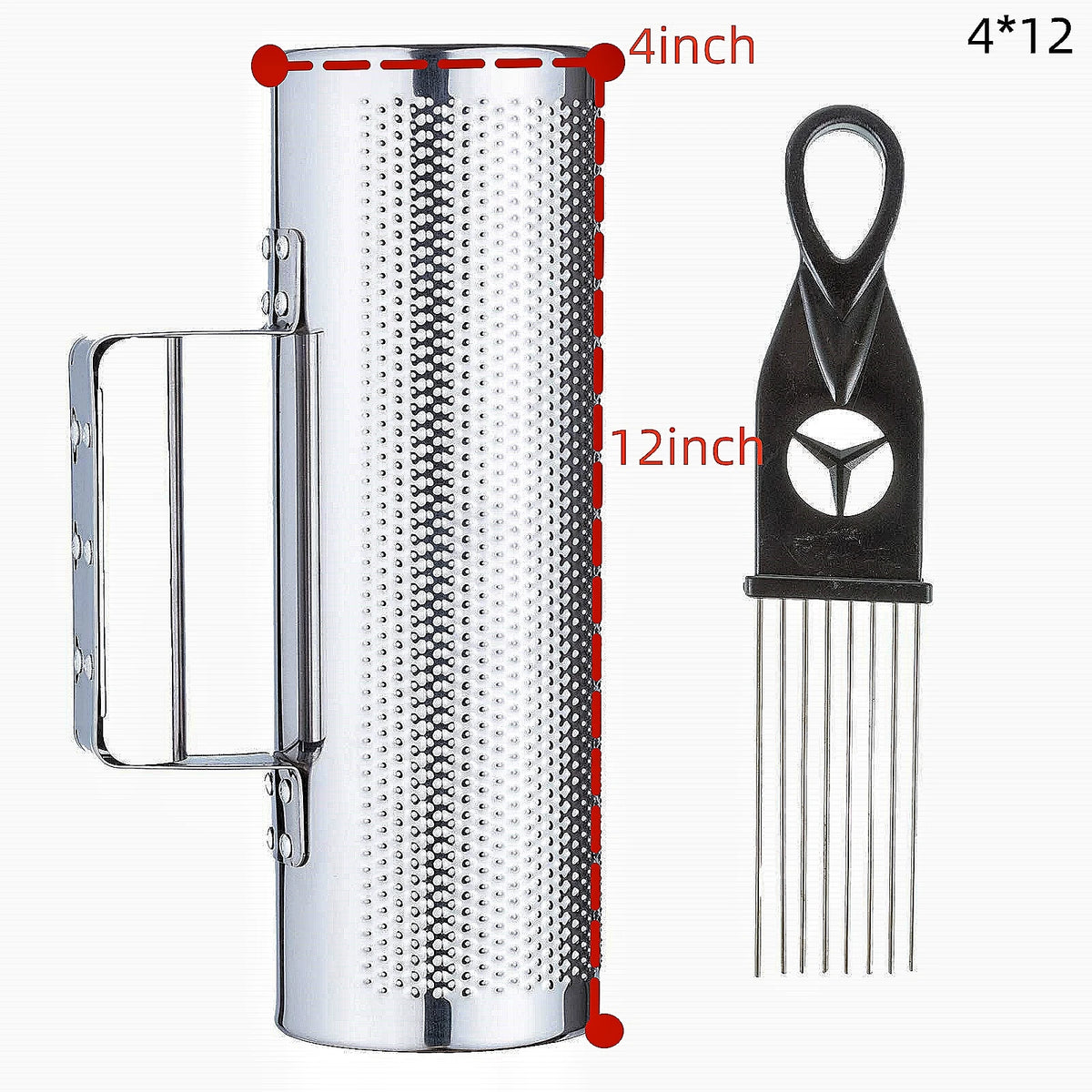 Stainless Steel Guiro with Scraper – Latin Percussion Instrument