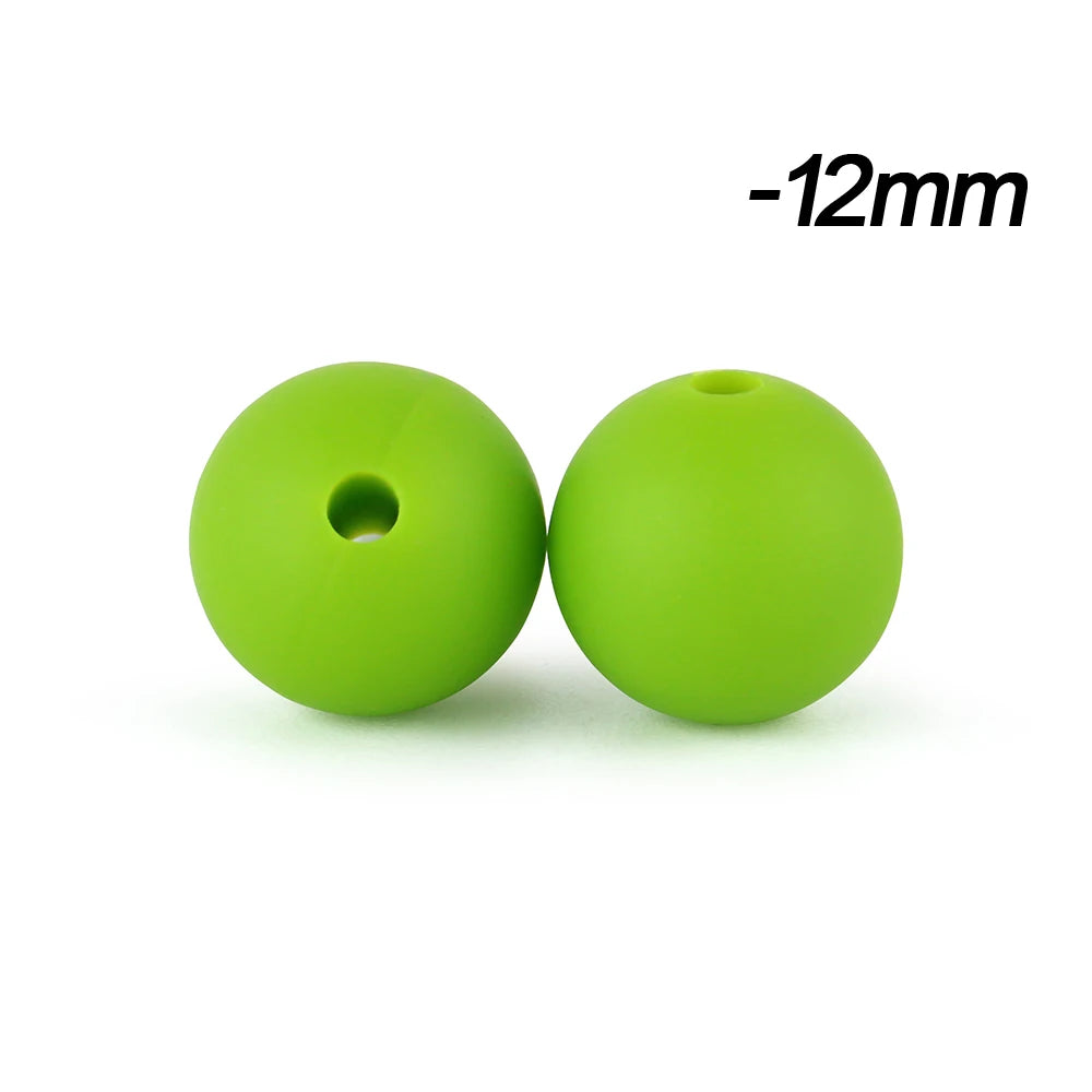 12mm Silicone Beads for DIY Jewelry Making & Crafts (20/50/100 Pack)