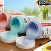 A bottle of PEBEO Matte Acrylic Paint is shown with paint being poured into a white container.
