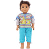 Bear Print Casual Outfit for 43 cm Baby Dolls