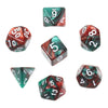 7-Piece Polyhedral Dice Set with Dual-Color Design for RPG and Tabletop Games