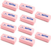 A collection of pink butter stick squishy toys in various sizes and packaging.