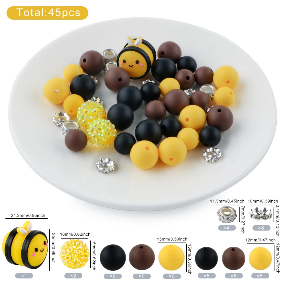 3D Animal Silicone Beads Set for Jewelry Making