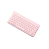 Accessoire clavier de figurine mini rose avec touches de lettres et de chiffres.